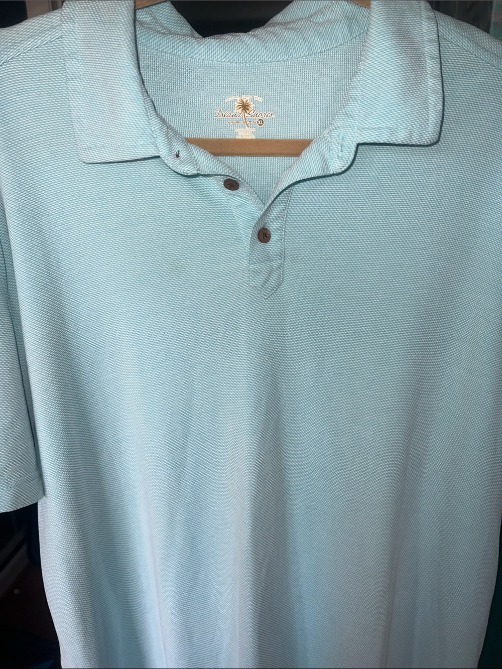 Island Company Men's Aqua Polo Shirt